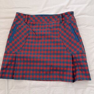 MTG RED/ blue golf skirt size 2